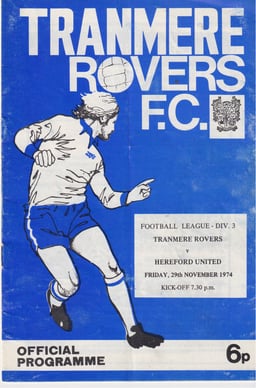 Tranmere Rovers v Hereford United Match Programme 1974-11-29